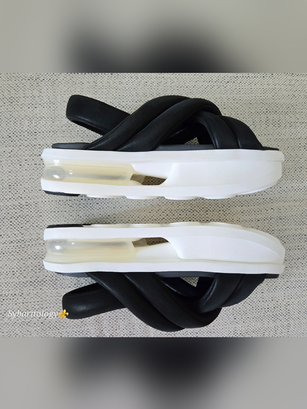 NWT NIKE AIR MAX ISLA Women's Black Platform Slide Sandals Size: 11/43 - Picture 13 of 13
